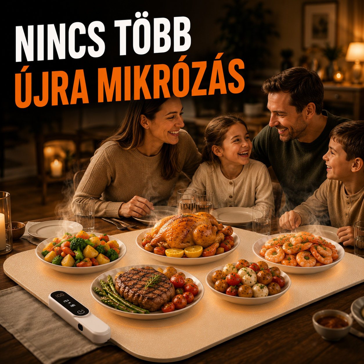 HeatFlow melegítő alátét – Nincs Több Kihűlt Étel!